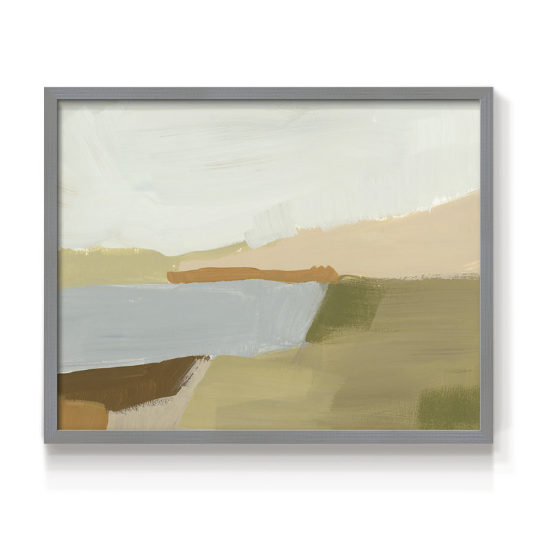Stacked Landscape I - Reproduction encadrée - Restickable, Gris, H 22 po x l 28 po