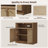 Boho - Rattan Sideboard With Open Storage and Adjustable Shelf