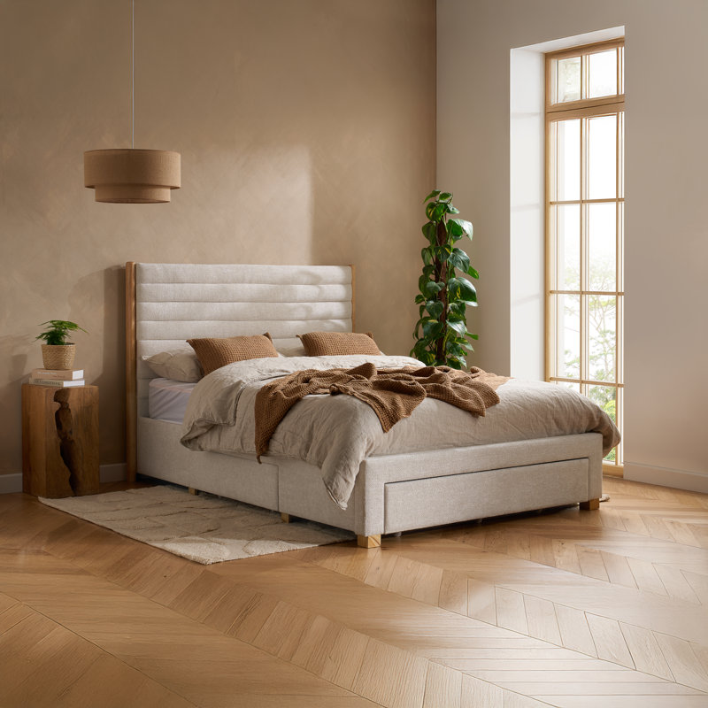 Taion Bed Grey, Double 
