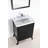 24 " W Freestanding Standard Free Standing Single Double Single Vanity Bathroom Vanity With Ceramic Top