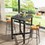 Mianca Marble Top Metal Base Dining Table-795029426