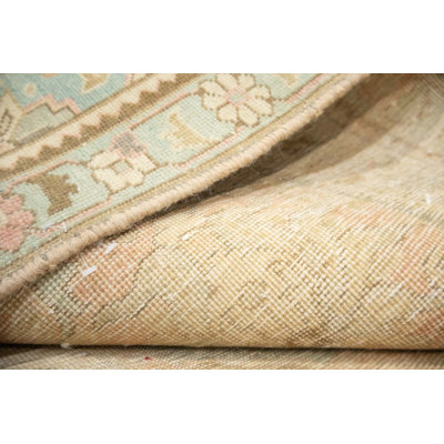 Tapis oriental classique en laine, noué à la main, motif floral, 224 x 284 cm