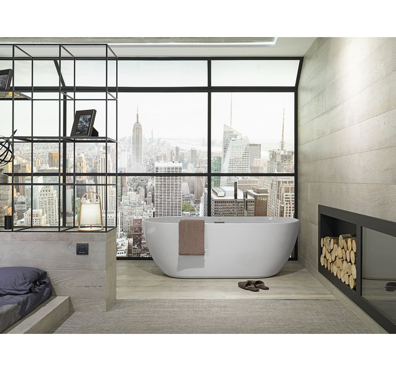 Lounge 66.94'' L Freestanding Soaking Bathtub
