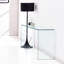 Console transparente avec coins arrondis - Bureau pour le travail quotidien et les travaux d'étude à la maison Utilisation à long terme en verre fonctionnel et fonctionnel - Surface