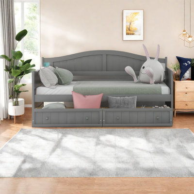 Space-saving Twin Beds With Storage, Solid Wood, Classic Style, Home Use