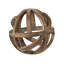 Boules décoratives en bois naturel de 25 cm de diamètre, fini bois foncé, pour la décoration intérieure.