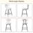 26" H Swivel Bar Stools Counter Height Bar Stools with Adjustable Foot Pads-1439774158-1433710685