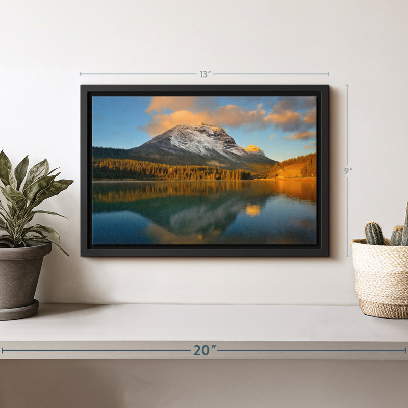 Banff Mountain Sunset Canvas Print, 9" H x 13" W