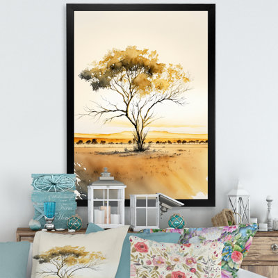 " Tree In The Countryside At Sunset III "