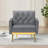 Zianny Velvet Accent Chair with Ottoman-734751137