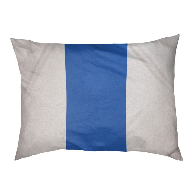 Coussin de lit pour chien Cincinnati, Moyen (l 28 po x P 18 po x H 6 po), Blanc / Bleu