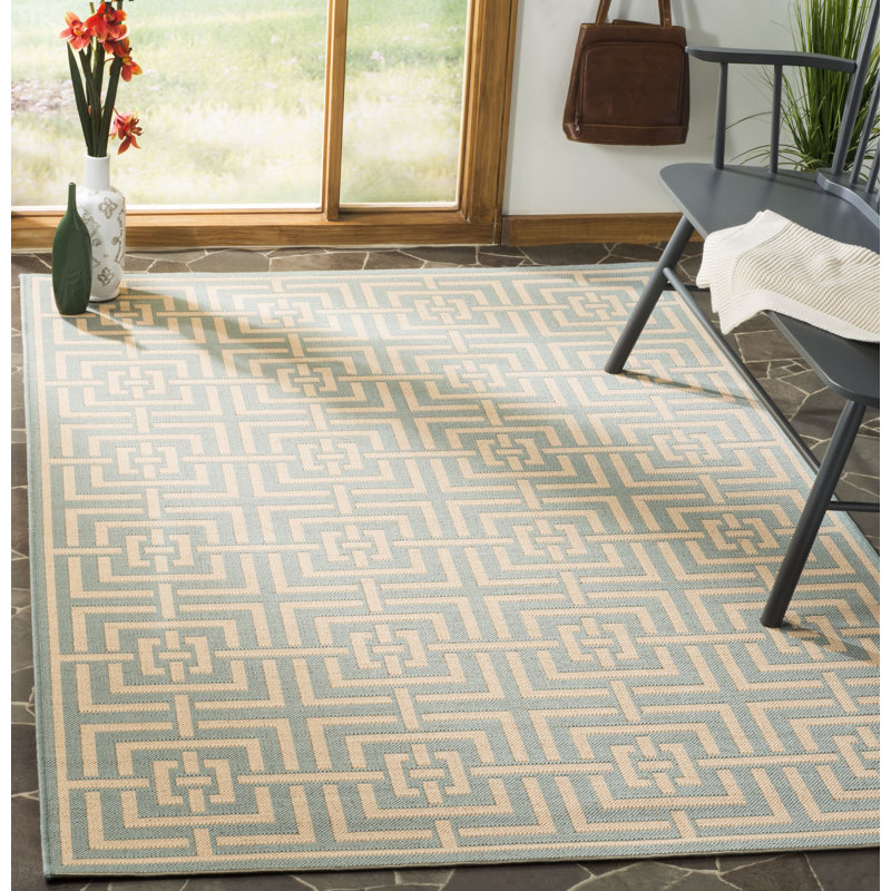 Tapis intérieur / extérieur Gowanus Linden 100, Rectangle 9 pi x 12 pi