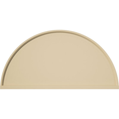 Half Round Signature Urethane Pediment, Primed Tan