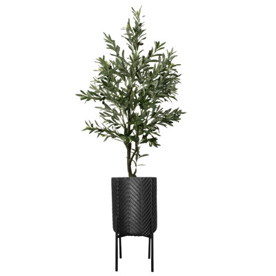 75,5 po Faux olivier en pot