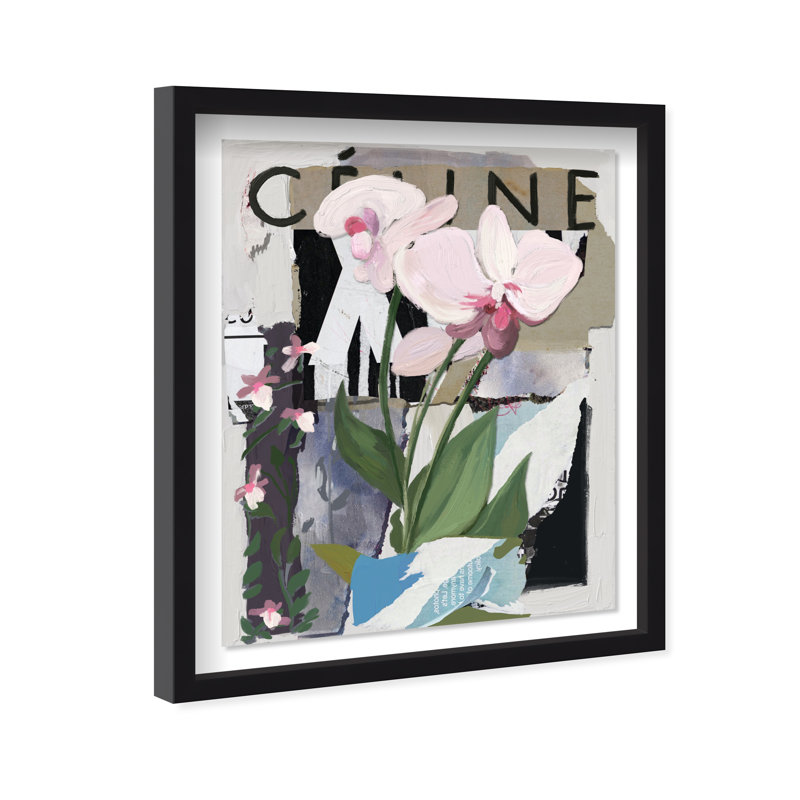 Fine Art Fashion Framed Graphic Art, 17.5"H x 21.5"W, Black Shadowbox
