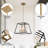 4-Light Golden Black Island Modern Farmhouse Chandelier, Industrial Candle Ceiling Light