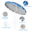 Parasol de plage 86,5 po