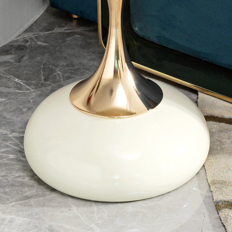 Accent Side Table, End Table Small Household, Cream Style Sofa Side Table, Small Round Table Bedroom Bedside Tableable For Couch