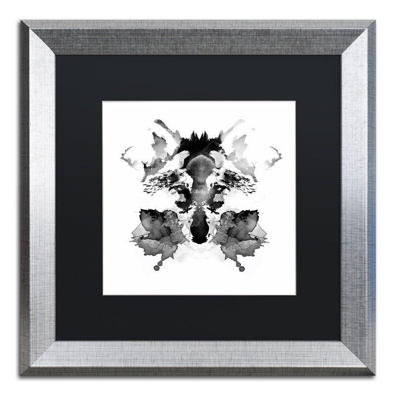 « rorschach » par robert farkas, impression encadrée, H 16 po x l 16 po x P 0,5 po, Noir