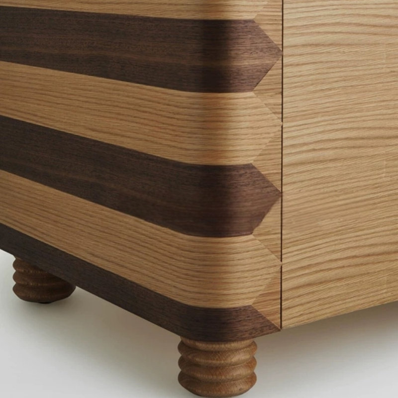 Buffet de style artistique rétro, H 31,5 po x l 64,96 po x P 17,72 po