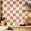 Greta 5x5 Checkered Glossy Textured Porcelain Tile-854138840