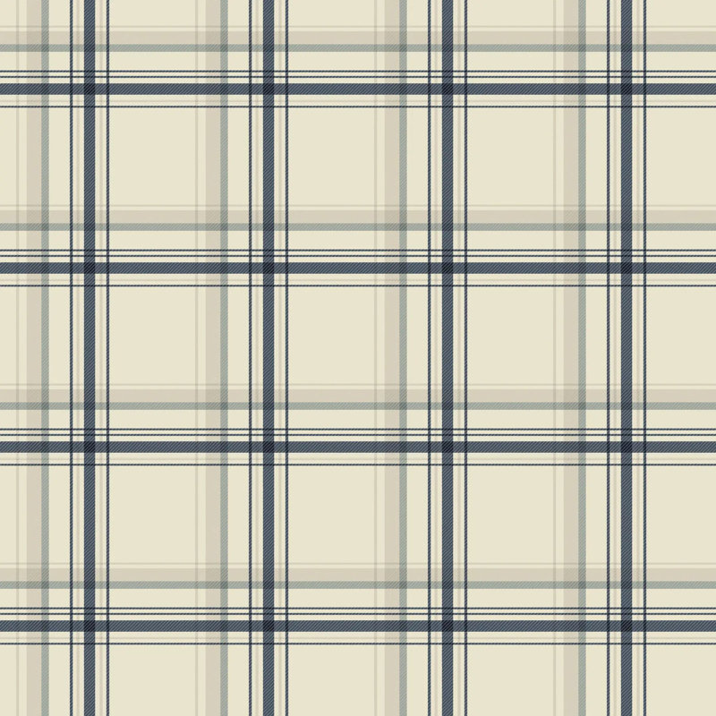 Ashcroft Tartan, Oxford Blue, Peel & Stick