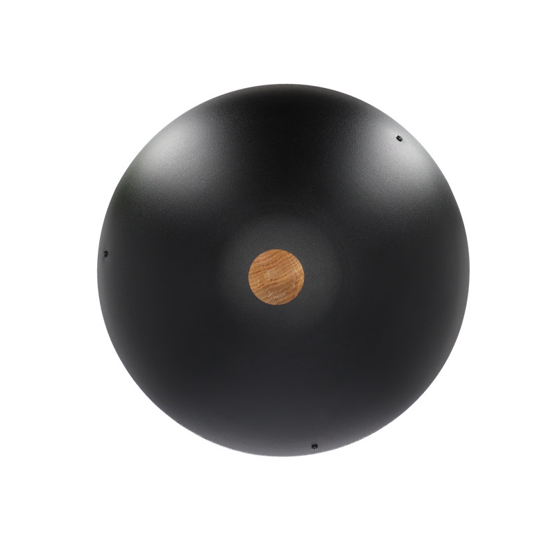 Round Oak Bird Table with Black Roof