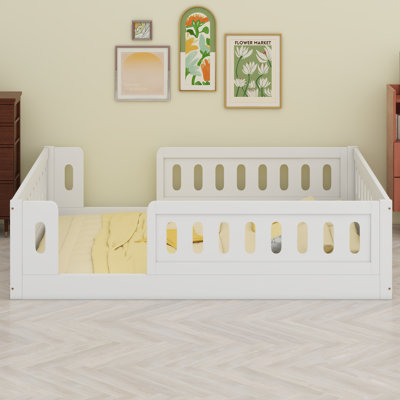 Platform Bed With Guardrail