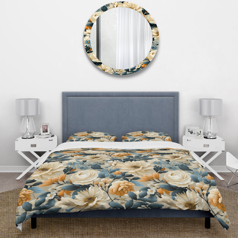 Ensemble de housse de couette Polivas, Housse de couette pour grand lit et 2 taies décor