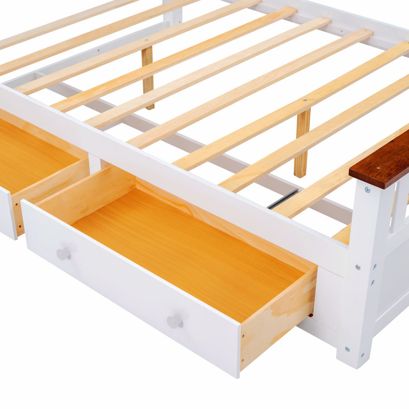 Leshunda Wood Platform Bed With Drawers