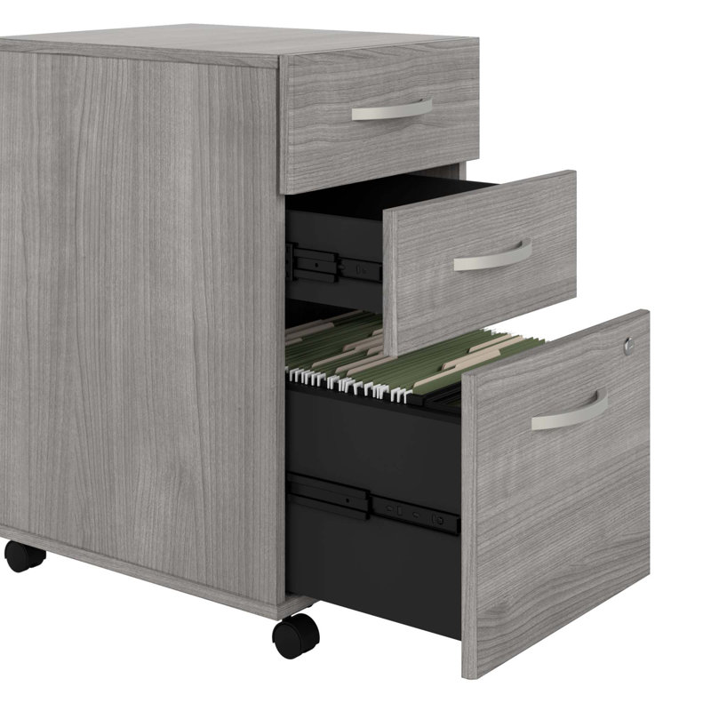 Studio C Configurable Desk Shell Office Set, 29.84" H x 59.44" W x 36.06" D, Platinum Gray