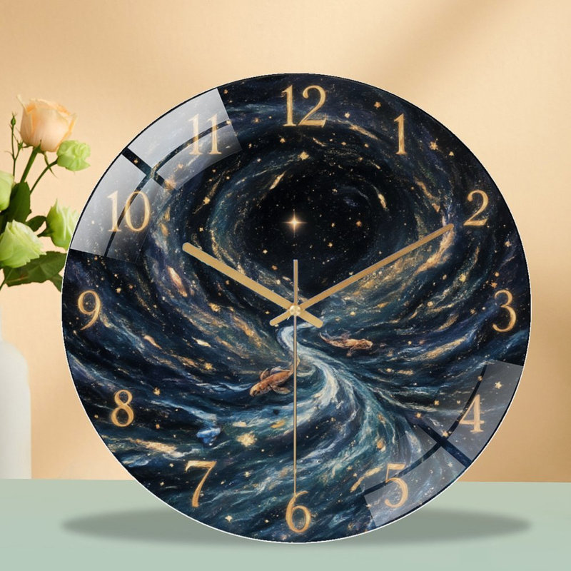 Horloge murale en verre 12 po