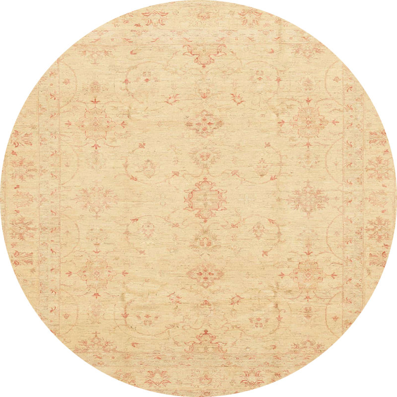 Wool Abstract Indoor Rug, Round 3'