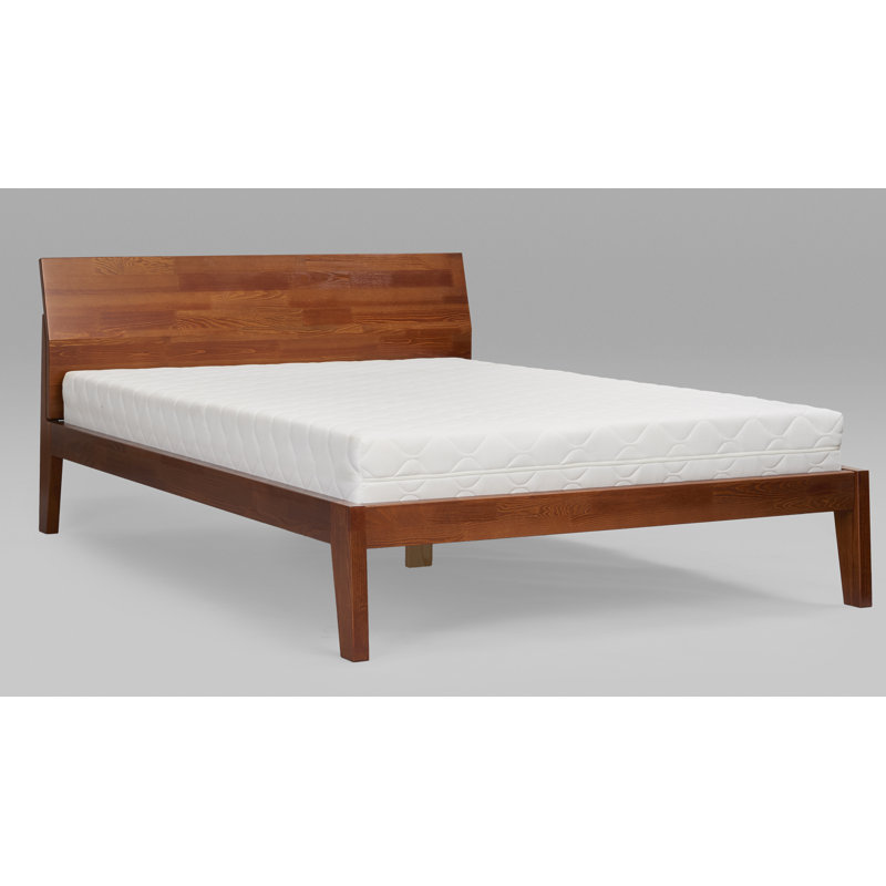 Jovanni Solid Wood Bed, Walnut, European Double (140 x 200 cm)