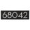 Floating Modern 6" Number Horizontal Address Plaque (5 Characters) - Hunter Green/Gold