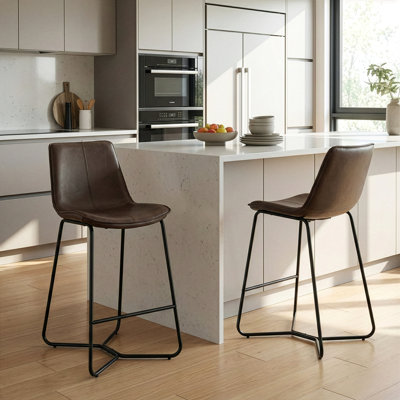 Alivia Upholstered Counter Stool with Metal Frame