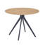 Aspen Round Dining Table with 4 Swivel Upholstered Fabric Chairs - Modern Dining Set-1541674923-1541674920