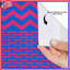 Rideaux de douche bleu zigzag très longs-819388500