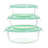 Martha Stewart 6 Piece Assorted Glass Storage Container And Lid Set  In Mint