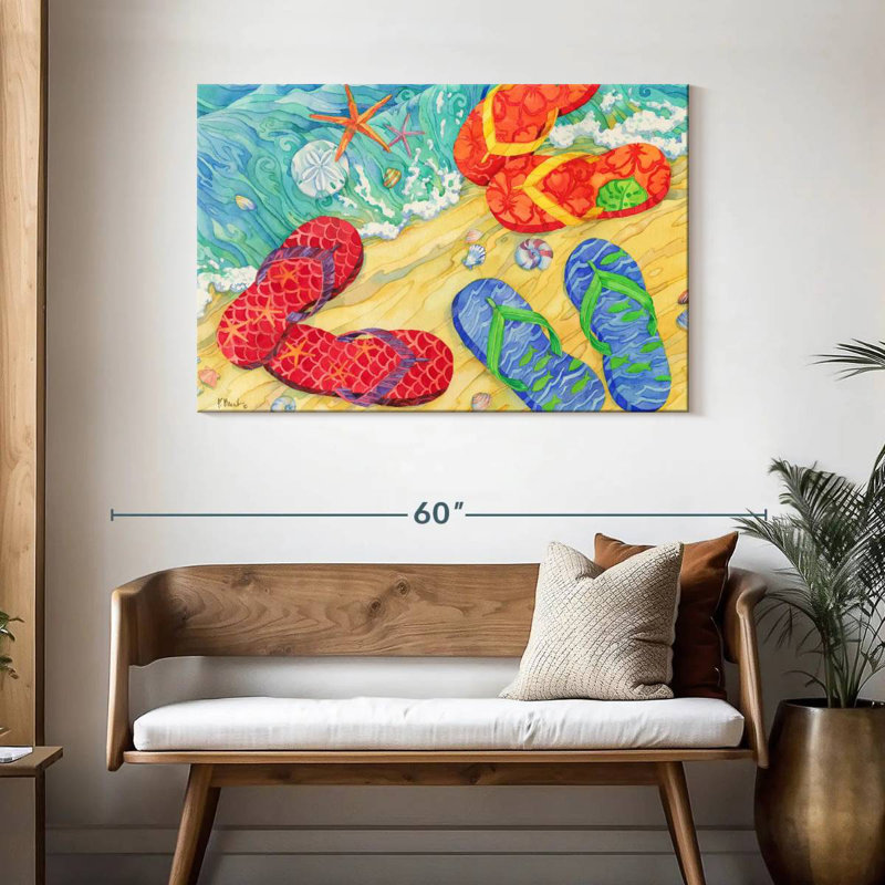 Gillard Tide Pool Flip Flops, 30" H x 45" W