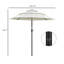 Parasol de patio avec manivelle Outsunny Tiers-779506542