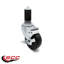 Roue dure en caoutchouc dur pivotante extensible de 1 1/4 po avec frein