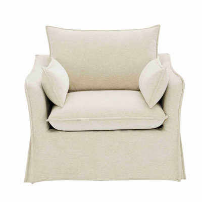 Chaise en lin Shane avec 2 coussins