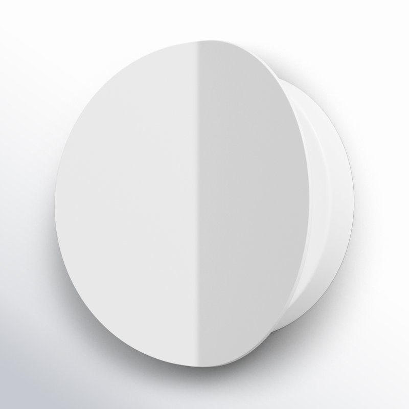 Keef Steel LED Flush Mounted Sconce, Matte White, Matte White