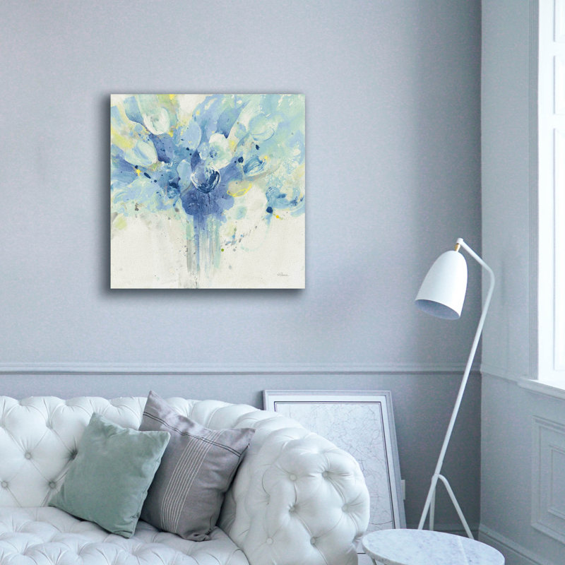  «Pretty In Spring Blue» par Albena Hristova, art mural sur toile, 37 po x 37 po