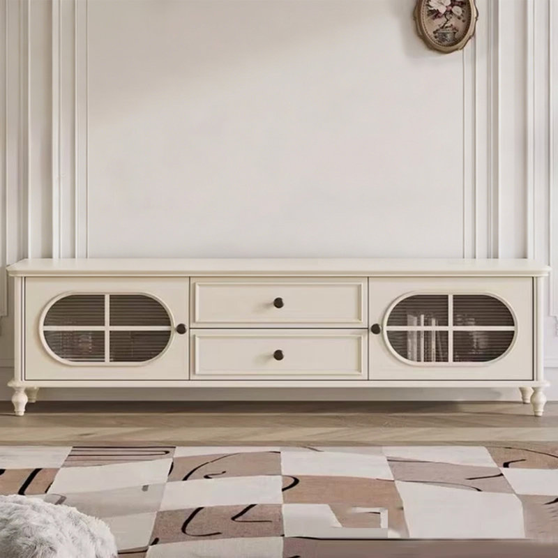 Meuble télé moderne en bois manufacturé beige, 78.74