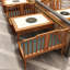 Banc de rangement pour restaurant