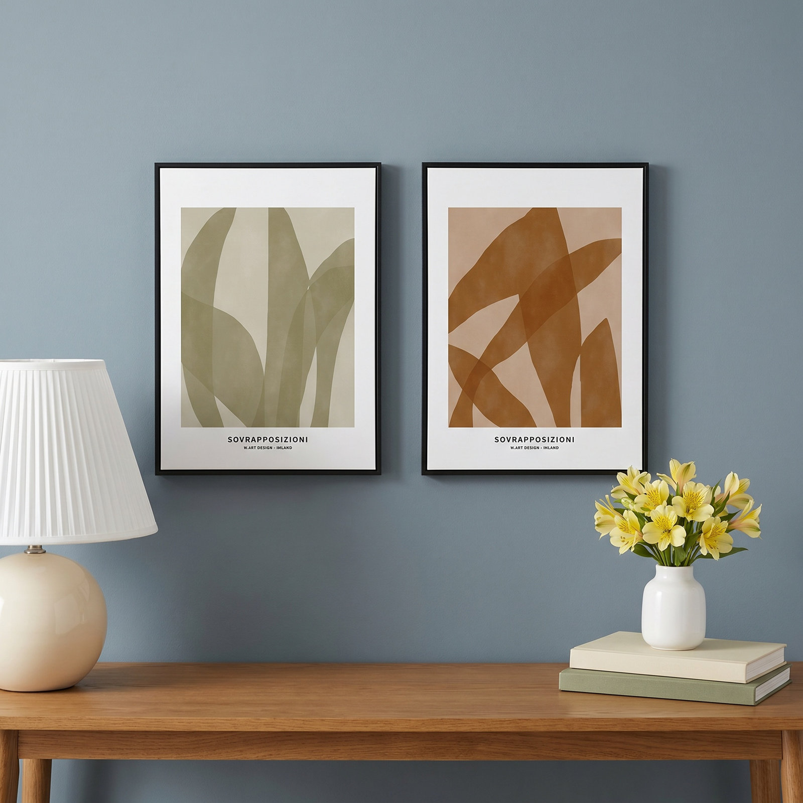 Zabini "Marine Flora 3 and 4" 2-Piece Print Set, Black, 10" H x 7" W x 1.25" D