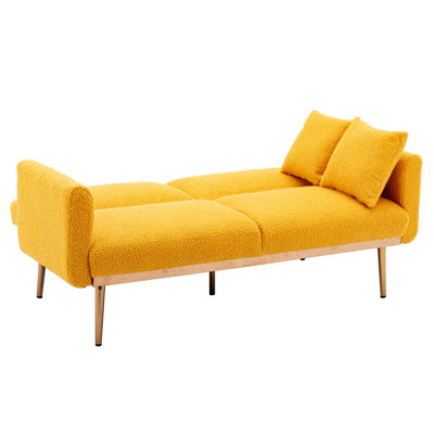 Maryem 65.35'' Velvet Rolled Arm Sofa Bed -  Mercer41, 100C8787ECE844E898AA20EC83170173