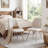 Monno Chenille Upholstered Dining Chairs Armless Side Chairs with Metal Frame-468283300